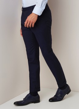 Strellson 11-Cerf-Mandor tweedelig slim fit pak met krijtstreepdessin