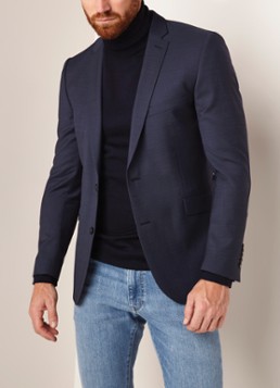 Strellson Allen slim fit colbert van scheerwol