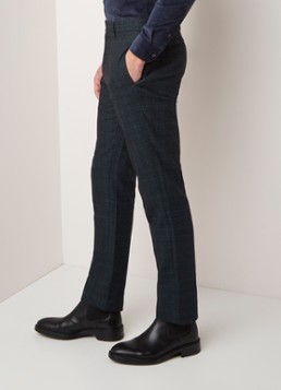 Ted Baker Armtro slim fit pantalon in wolblend met ruitdessin