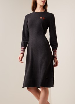 Ted Baker Margira trui-jurk met ceintuur en streepdetail
