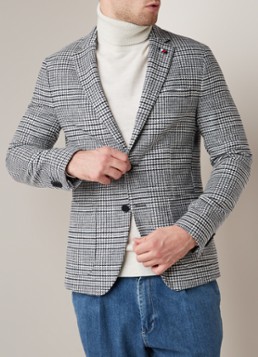 Tommy Hilfiger Slim fit blazer met pied-de-poule dessin