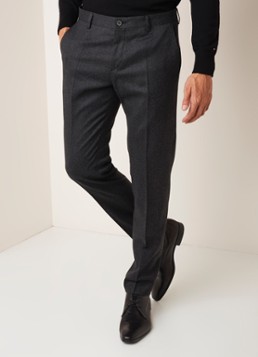 Tommy Hilfiger Slim fit pantalon in wolblend met persplooi