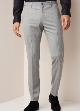Tommy Hilfiger Slim fit pantalon in wolblend met persplooi