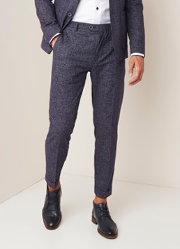 Tommy Hilfiger The Flex slim fit pantalon met ruitdessin