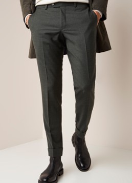 Van Gils Bull Split slim fit pantalon in wolblend