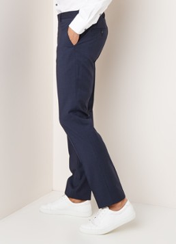 Van Gils Elray Welt tailored fit pak van scheerwol met micro pied-de-poule desisn