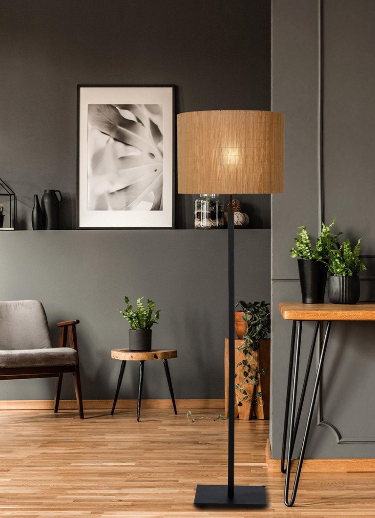 Lucide Magius Vloerlamp licht . Ø42 1xe27 40w rotan