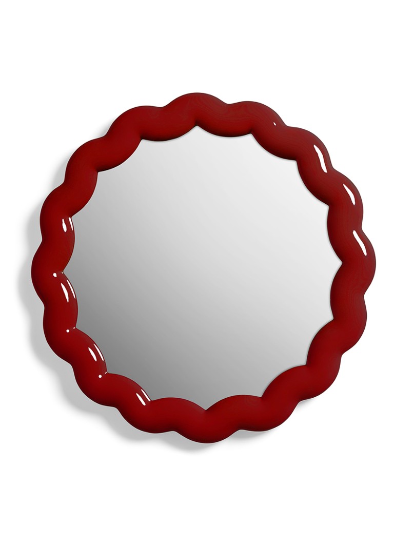 &Klevering - Zigzag wandspiegel 40,5 cm - Donkerrood