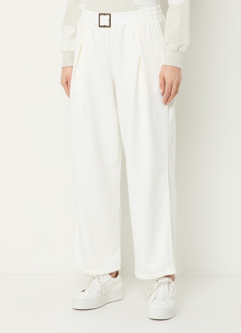 10DAYS - High waist loose fit broek met steekzakken - Gebroken wit