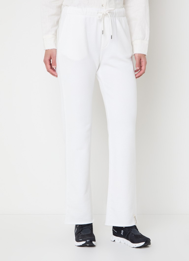 10DAYS - High waist straight fit joggingbroek met steekzakken - Gebroken wit
