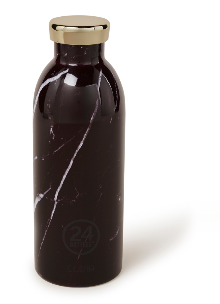 24Bottles - Black Marble Clima Bottle waterfles 500 ml - Zwart
