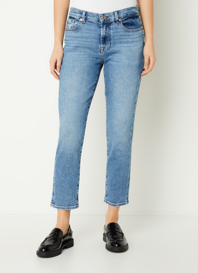 7 For All Mankind - Josefina high waist slim fit cropped jeans  - Indigo