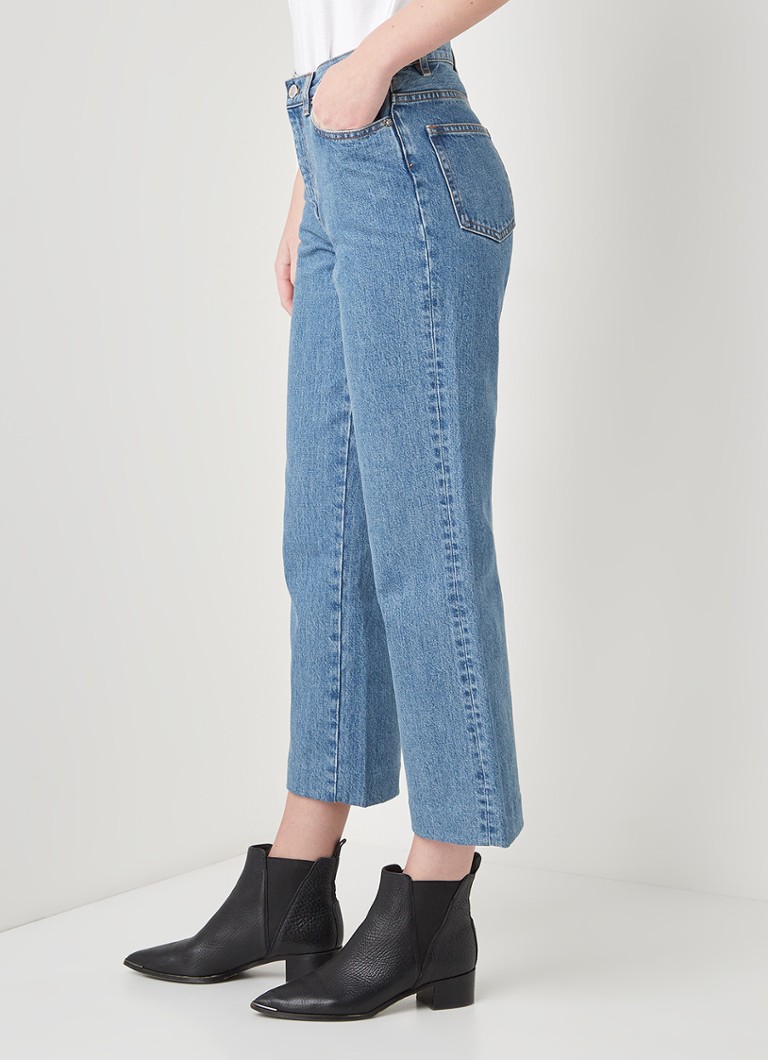 A P C Jean Coupe Droite Taille Haute Sailor Avec Delavage Moyen Jeans De Bijenkorf