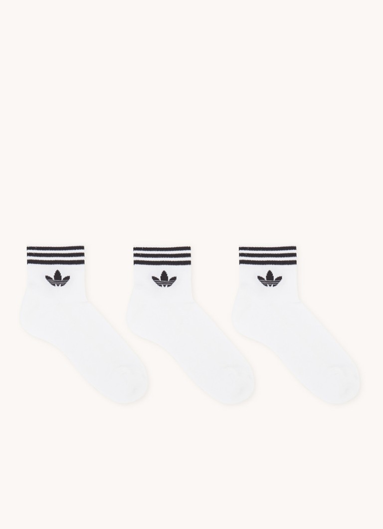 adidas - Chaussettes Tref avec logo en lot de 3 - Blanc