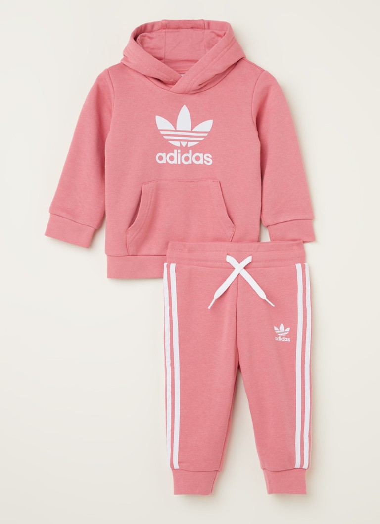 Adidas Ensemble Bebe Trefle Avec Sweat A Capuche Et Pantalon De Jogging De Bijenkorf