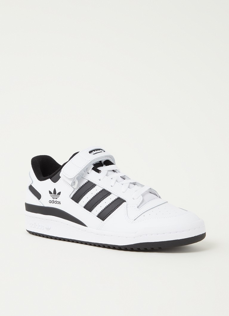 adidas - Forum sneaker van leer met logo - Wit
