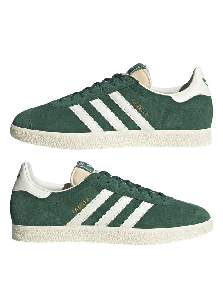 satelliet Oude tijden daarna adidas Gazelle sneaker van suède met leren details • Groen • deBijenkorf.be