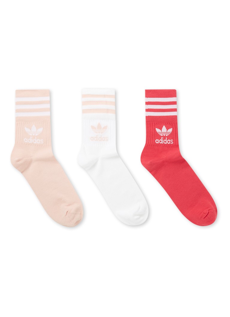 Schrijf een brief Afwijzen roltrap adidas Mid Cut sokken in 3-pack • Roze • deBijenkorf.be