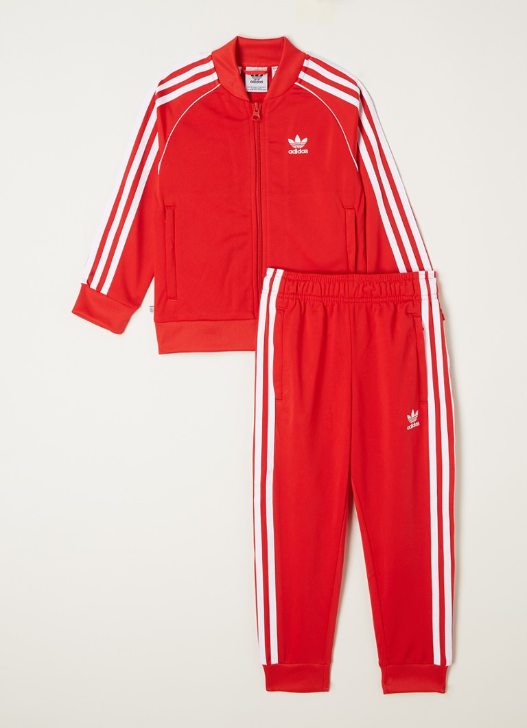 selecteer Afwezigheid Voetganger adidas Superstar trainingspak 2-delig • Rood • deBijenkorf.be