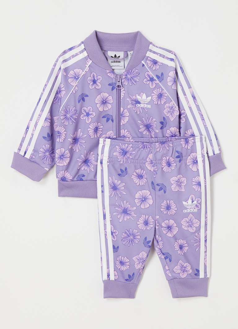 Joggingpak bloemen, Made to be happy, offwhite | Voordelig bij