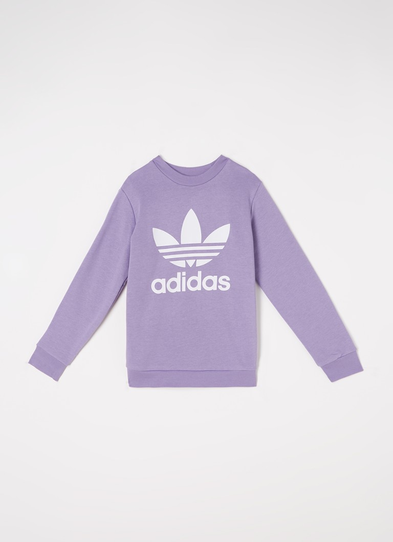 Eerder pensioen Deter adidas Sweater met logoprint • Lila • deBijenkorf.be