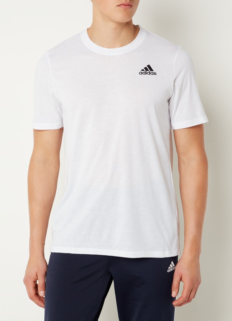 adidas - T-shirt d'entraînement avec logo - Blanc