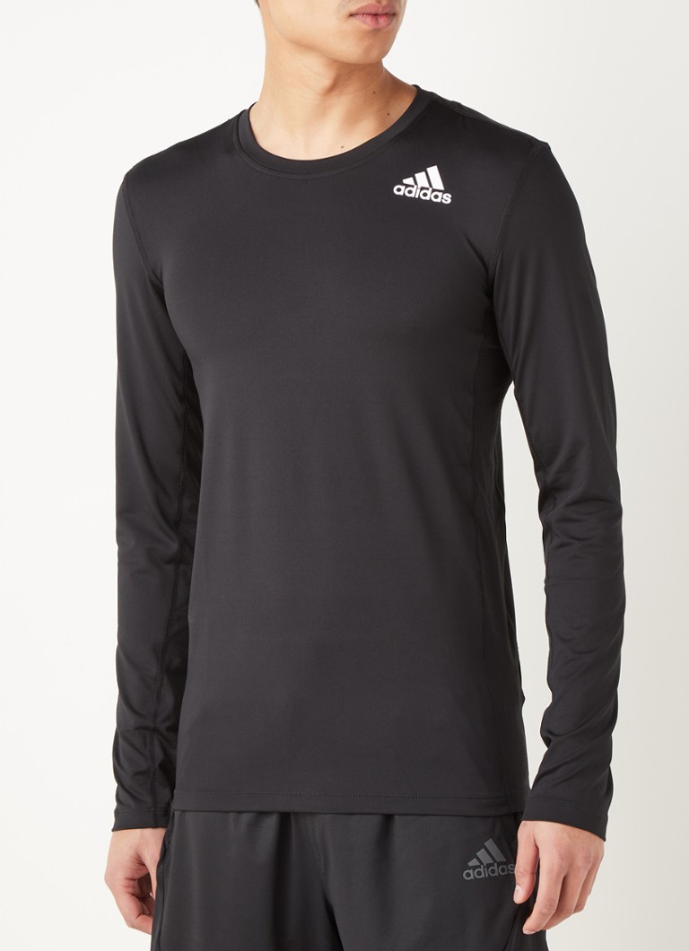 adidas - T-shirt d'entraînement TechFit avec logo imprimé et mesh - Noir
