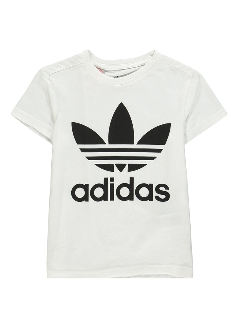 adidas - T-shirt met logoprint - Wit