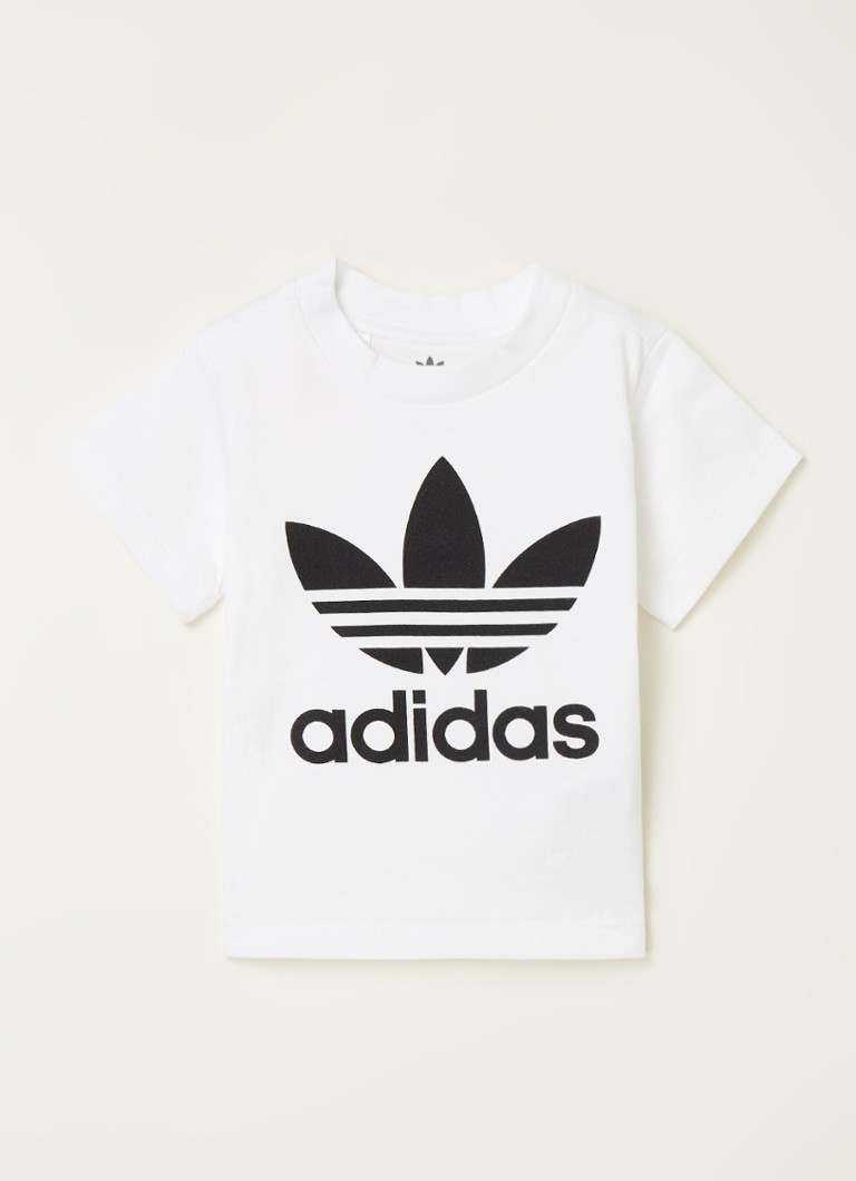 adidas - Trefoil T-shirt met logoprint - Wit