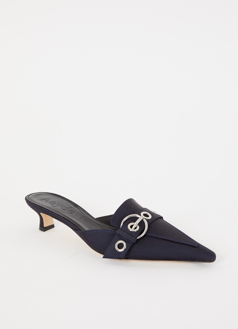 Aeyde - Danielle muiltje met gespdetail - Donkerblauw