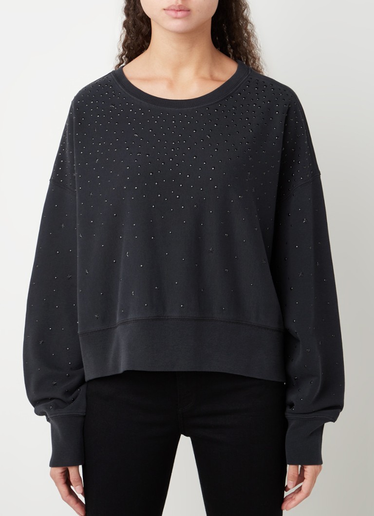 ALLSAINTS - Apus Piro sweater met studs - Antraciet