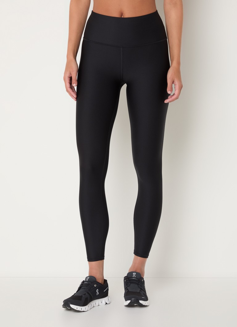 Alo Yoga - High waist cropped trainingslegging met logo - Zwart