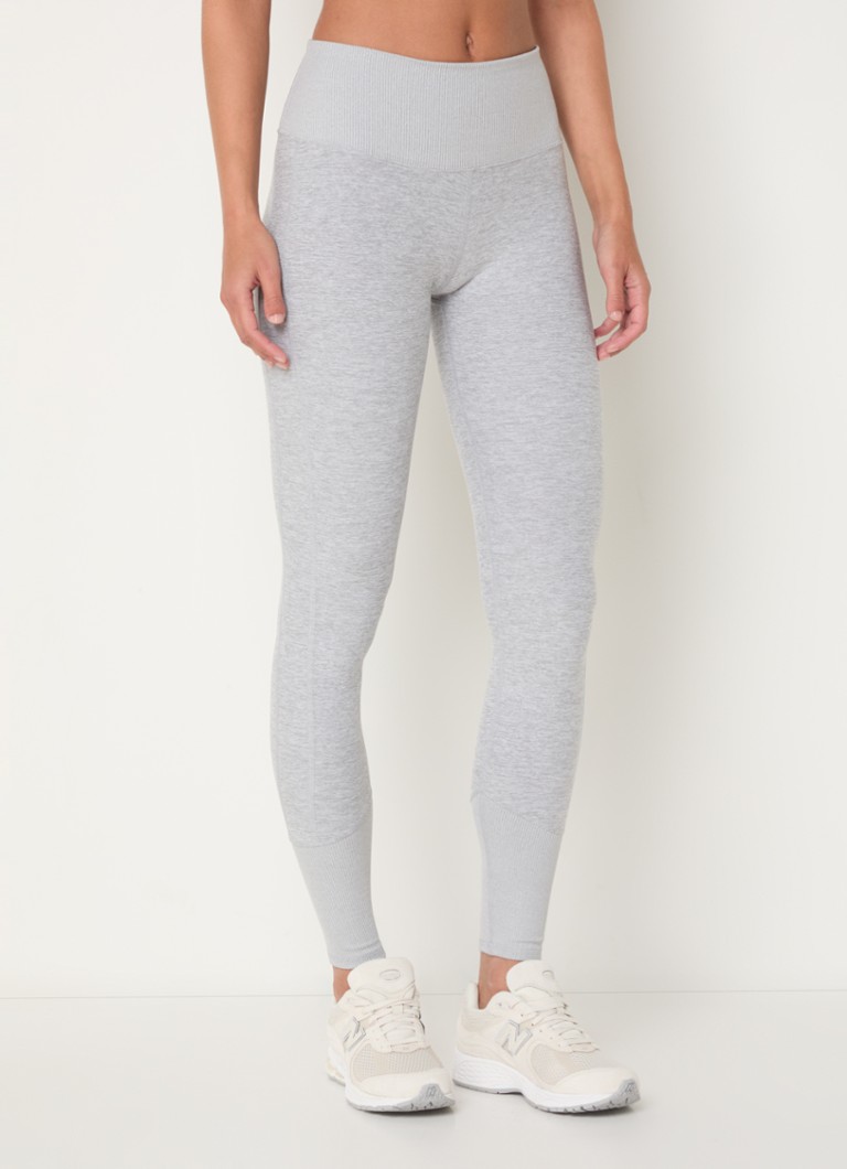 Alo Yoga High waist trainingslegging met logo • Lichtgrijs