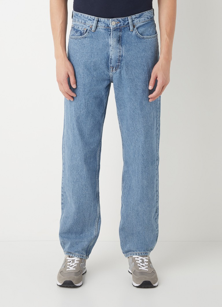 America Today - Dallas loose fit jeans met lichte wassing - Indigo
