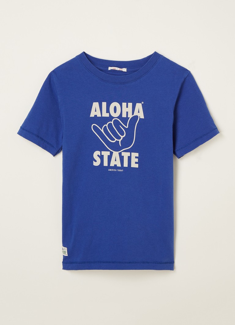 America Today Eamon Loose Jr T Shirt Met Frontprint Royalblauw Debijenkorf Be