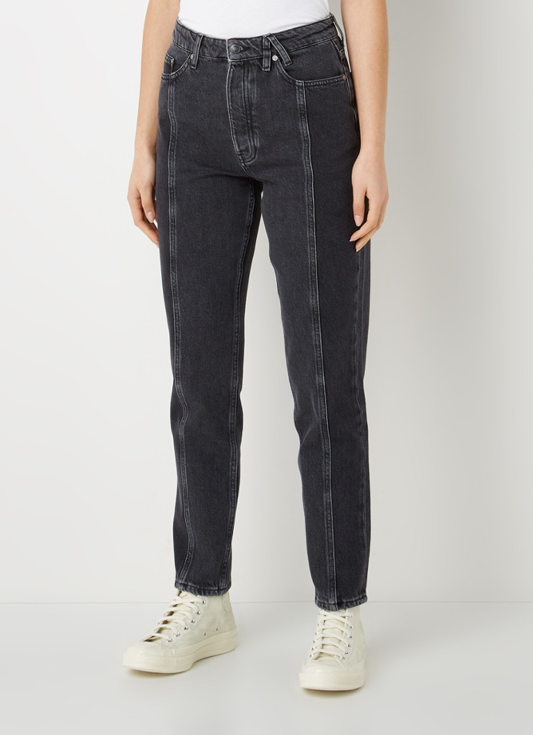America Today - Jadan high waist straight leg cropped mom jeans - Zwart