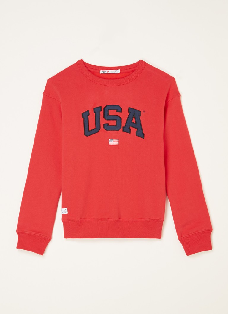 America Today - Soel sweater met borduring - Rood