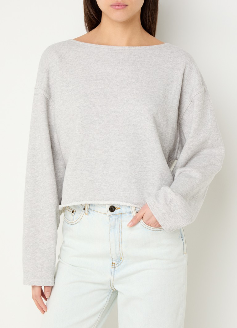 American Vintage - Kodytown sweater met gemêleerd dessin - Lichtgrijs