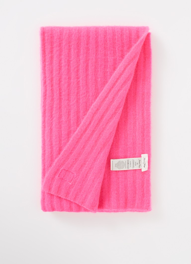 American Vintage - Vito grofgebreide sjaal in alpaca wolblend 200 x 30 cm - Roze