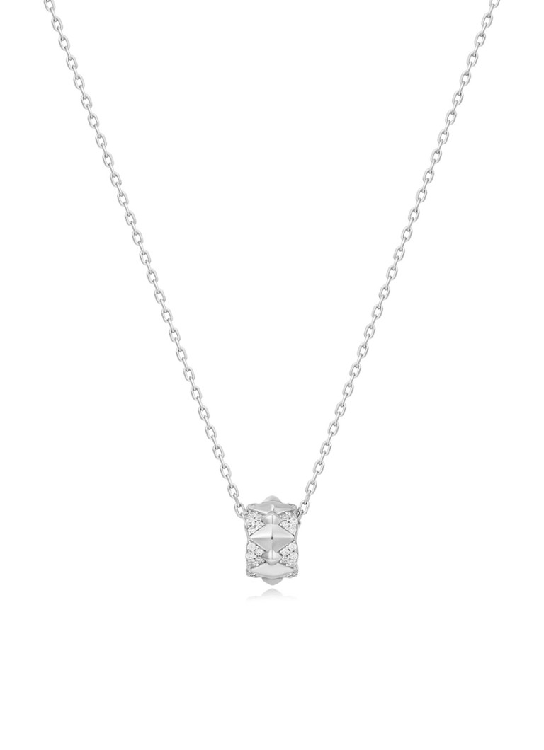 Ania Haie - Geometric ketting met zirkonia - Zilver