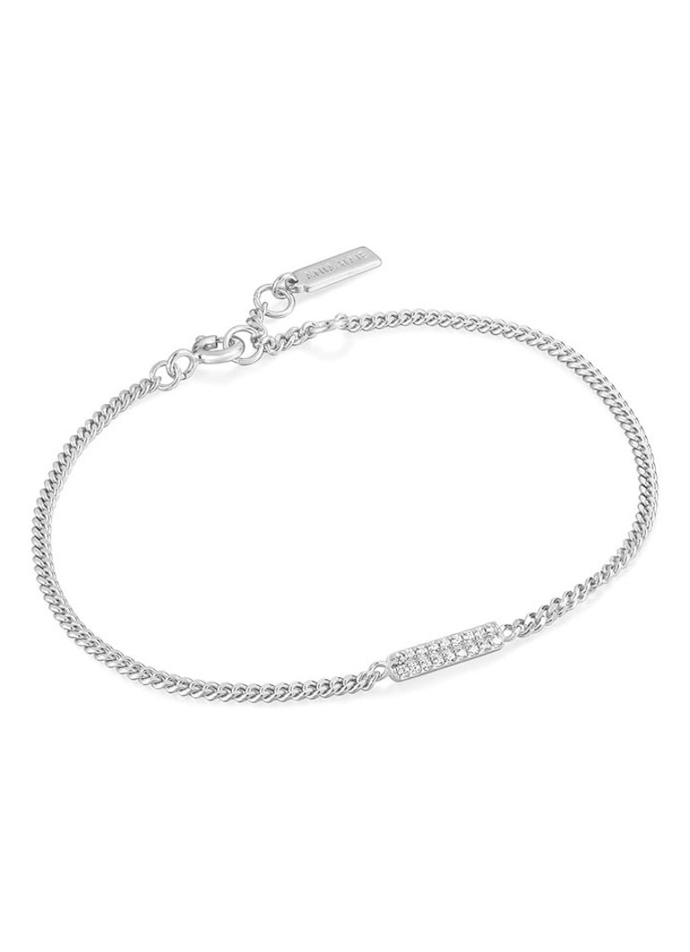 Ania Haie - Glam Bar armband van zilver met zirkonia - Zilver