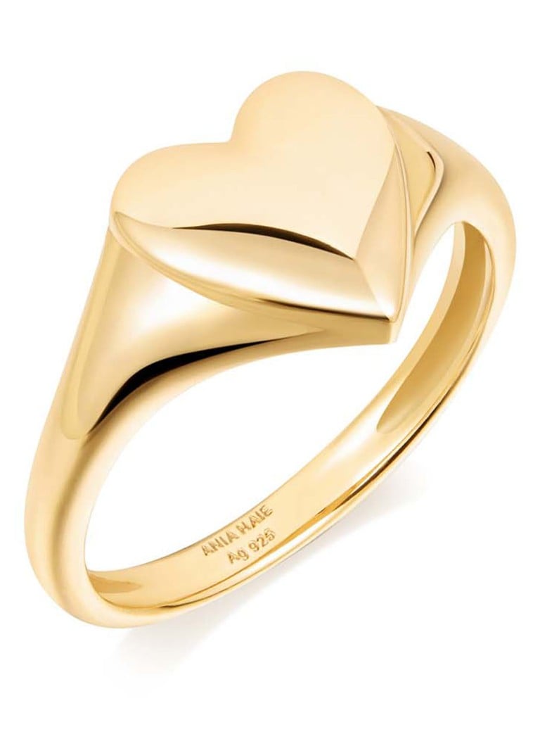 Ania Haie - Heart Hunter Love ring verguld - Goud