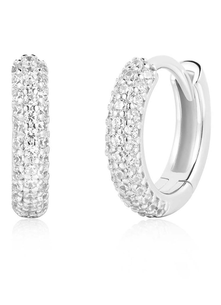 Ania Haie - Heart Hunter oorringen met zirkonia - Zilver