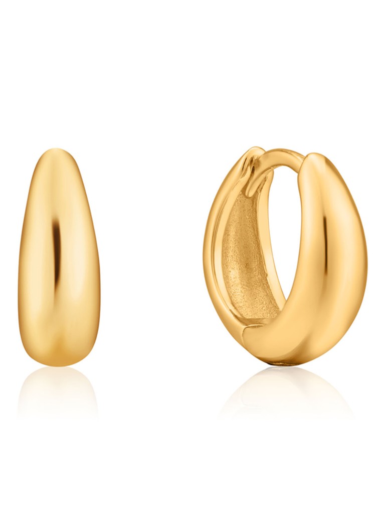 Ania Haie - Luxe Huggie oorringen S verguld - Goud