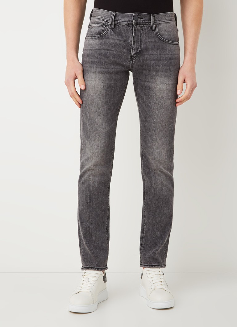Armani Exchange - Slim fit jeans met gekleurde wassing - Grijs