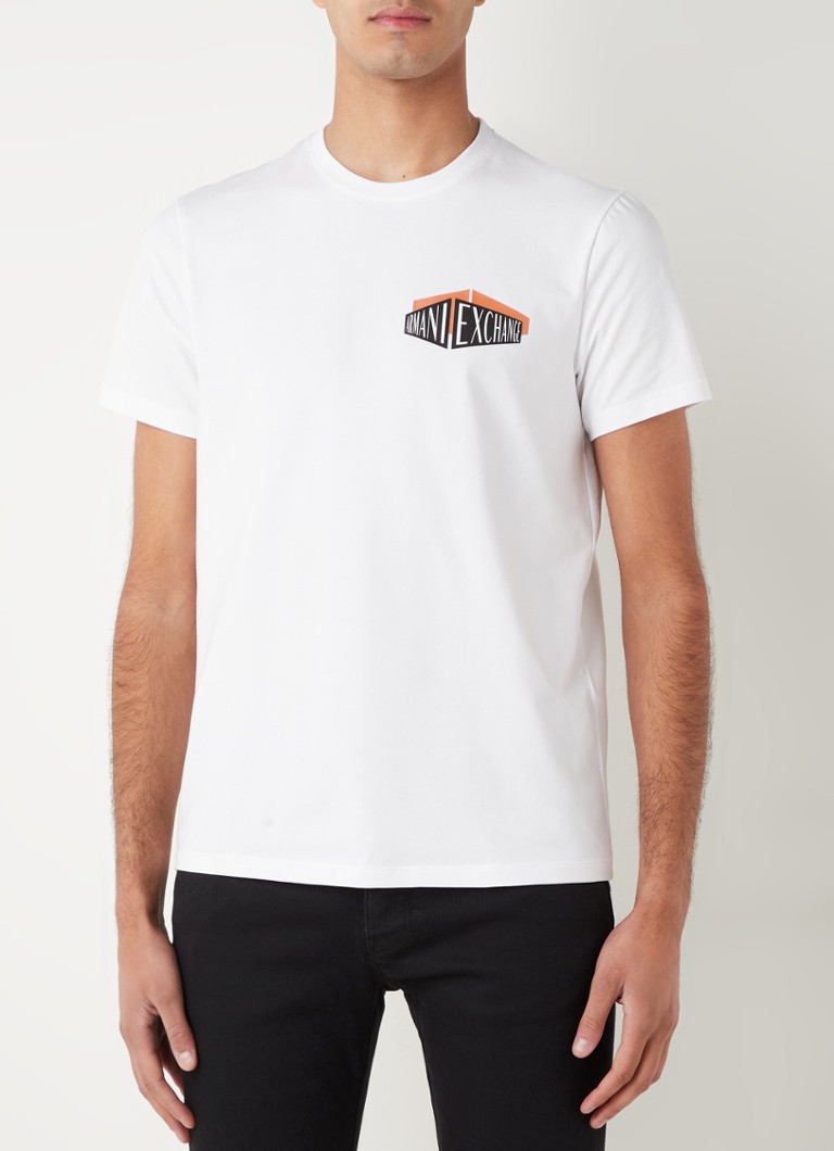 Armani Exchange  - T-shirt avec imprimé logo - Blanc