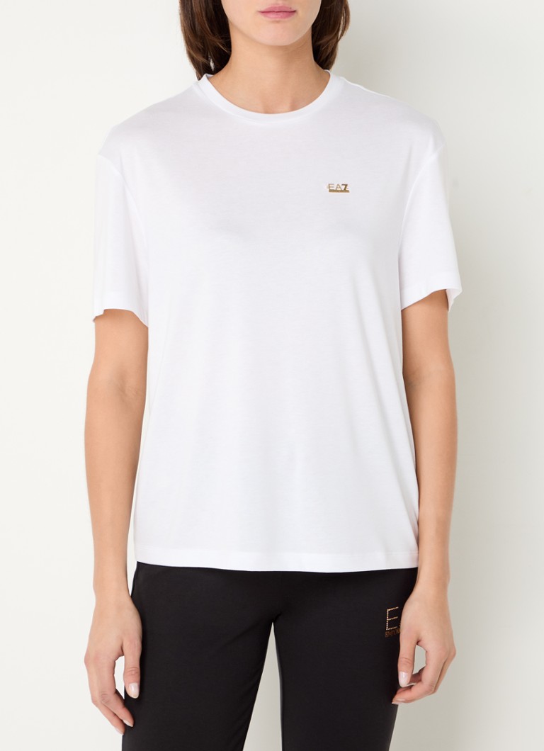 Armani - T-shirt met logo - Wit