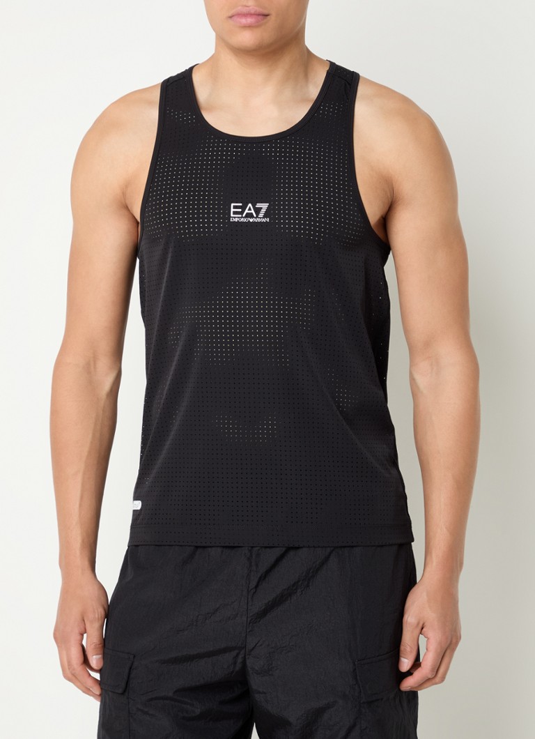 Armani - Tanktop met logo - Zwart