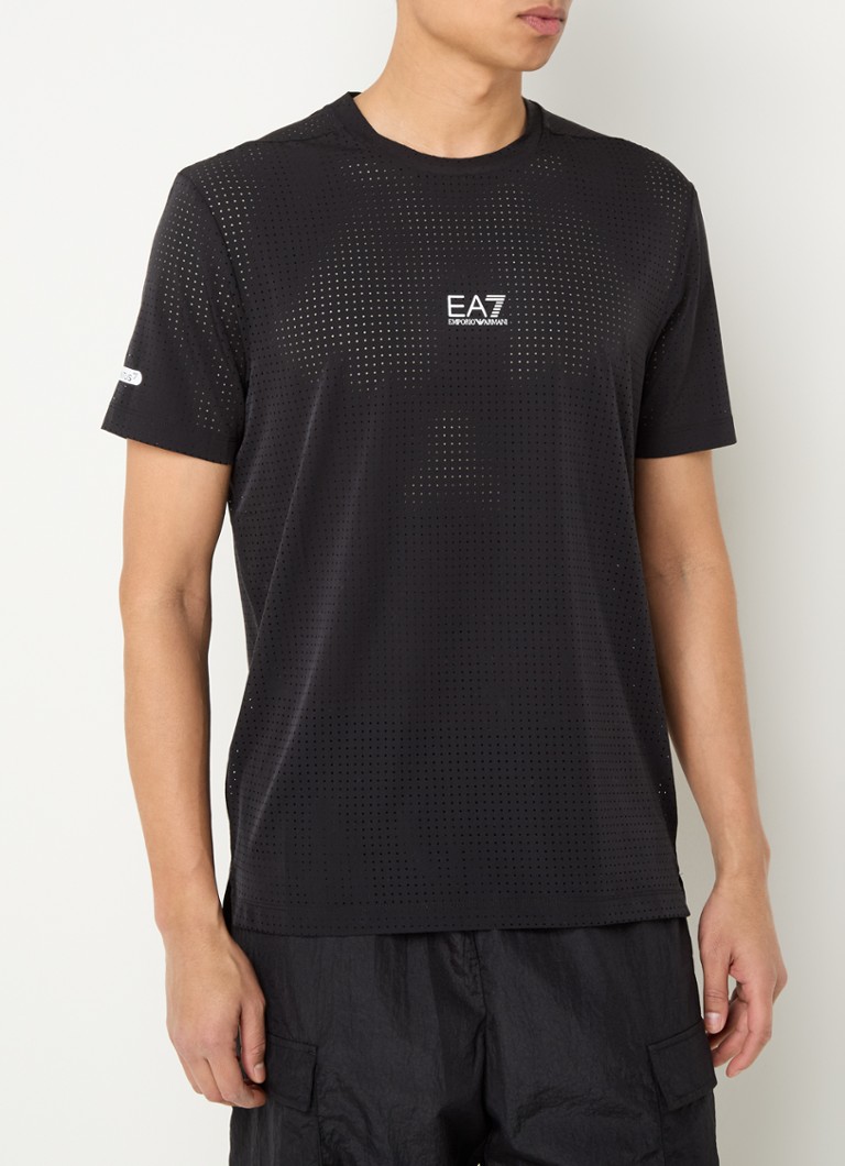 Armani - Trainings T-shirt met logo - Zwart