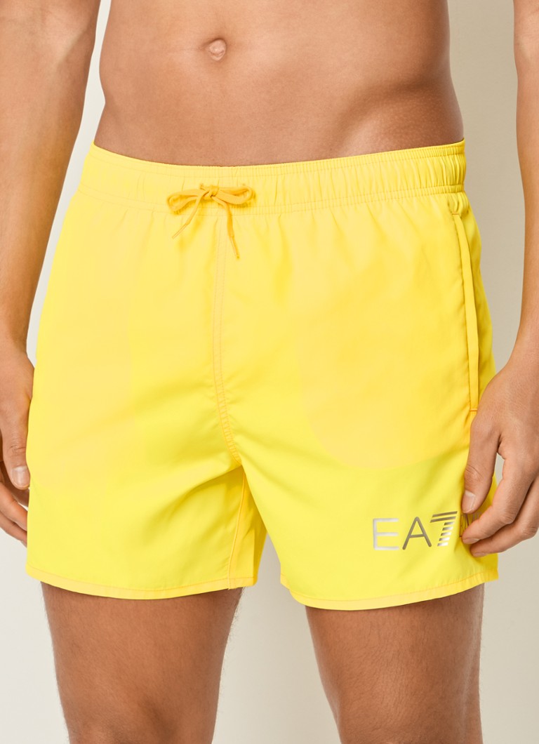 Armani - Zwemshorts met logoprint  - Geel